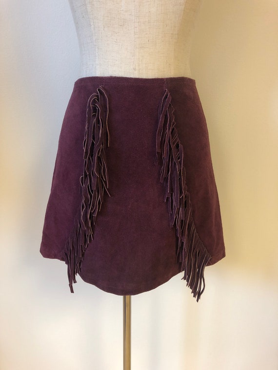 Katch Me West Purple Suede Skirt M Etsy