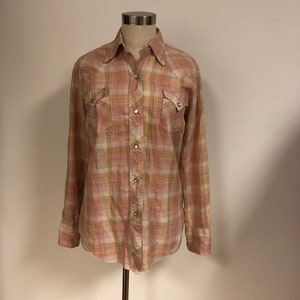Rosa Western Shirt 70er Jahre