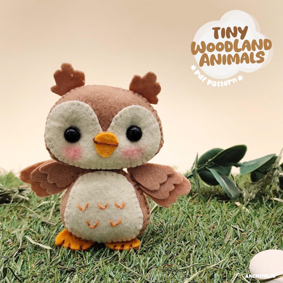 Toy Pattern Owl Felt Owl Pattern PDF, Owl Sewing Pattern, Woodland Owl Plush Felt ...