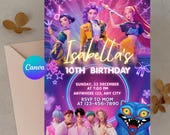 Editable Birthday Invitation| Anime Theme party| Anime Invite| Birthday Party| Kids Birthday Invite| Canva Template| Kpop Birthday Invite