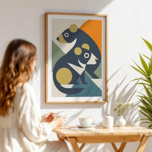 Scandinavian Abstract Tassie Devil Poster | Eco-Friendly Art Print