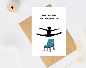 Cartão de aniversário atrevido para ele ou para ela, humor adulto engraçado e atrevido, em branco por dentro.