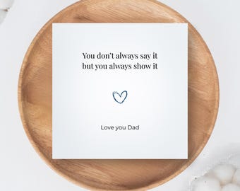Heartfelt Father’s Day Card for Dad, minimalist design, sentimental message, blank inside, UK made
