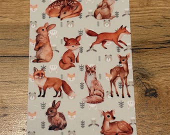 A6 Cartes défi Épargne des animaux des bois | Traqueurs d'ours, d'oiseaux, de souris et d'écureuils