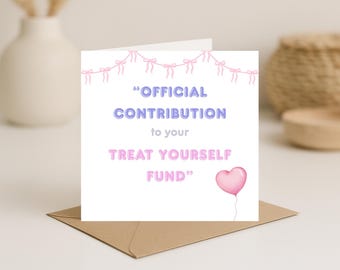 Carte d'anniversaire pour économiser de l'argent, ami financier responsable de la budgétisation, économie d'argent amusante