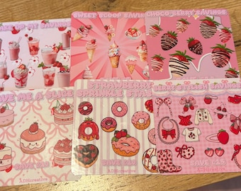 Offre groupée de suivi des économies sur les fraises | Mini-défis de farce kawaii