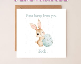 Carte de Pâques personnalisée | Carte de visite Un lapin qui t'aime