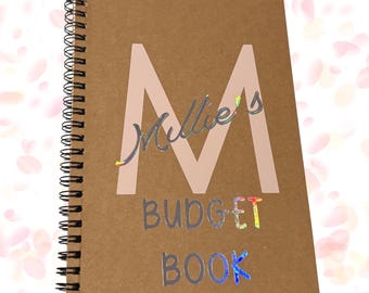 Carnet de notes kraft personnalisé | Journal A5 avec nom personnalisé, pages blanches, papeterie minimaliste