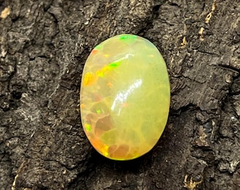 Natural Milky White Opal Cabochon – Loose Opal Gemstone for Ring Setting, Pendant Making