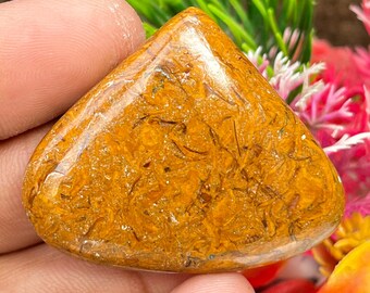 Natural Brown Mariyam Jasper Cabochon For Jeweller Making 71.45 Carats One 34X41X7 mm Size