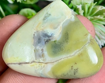 Natural Green Serpentine Cabochon For Jeweller Making 37.30 Carats One 29X36X6 mm Size