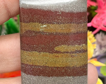 Natural Red Narmade Agate Cabochon For Jeweller Making 76.00 Carats One 42X29X6 mm Size