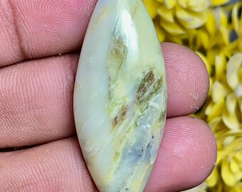 Natural Green Serpentine Cabochon For Jeweller Making 25.80 Carats One 44x17x5 mm Size