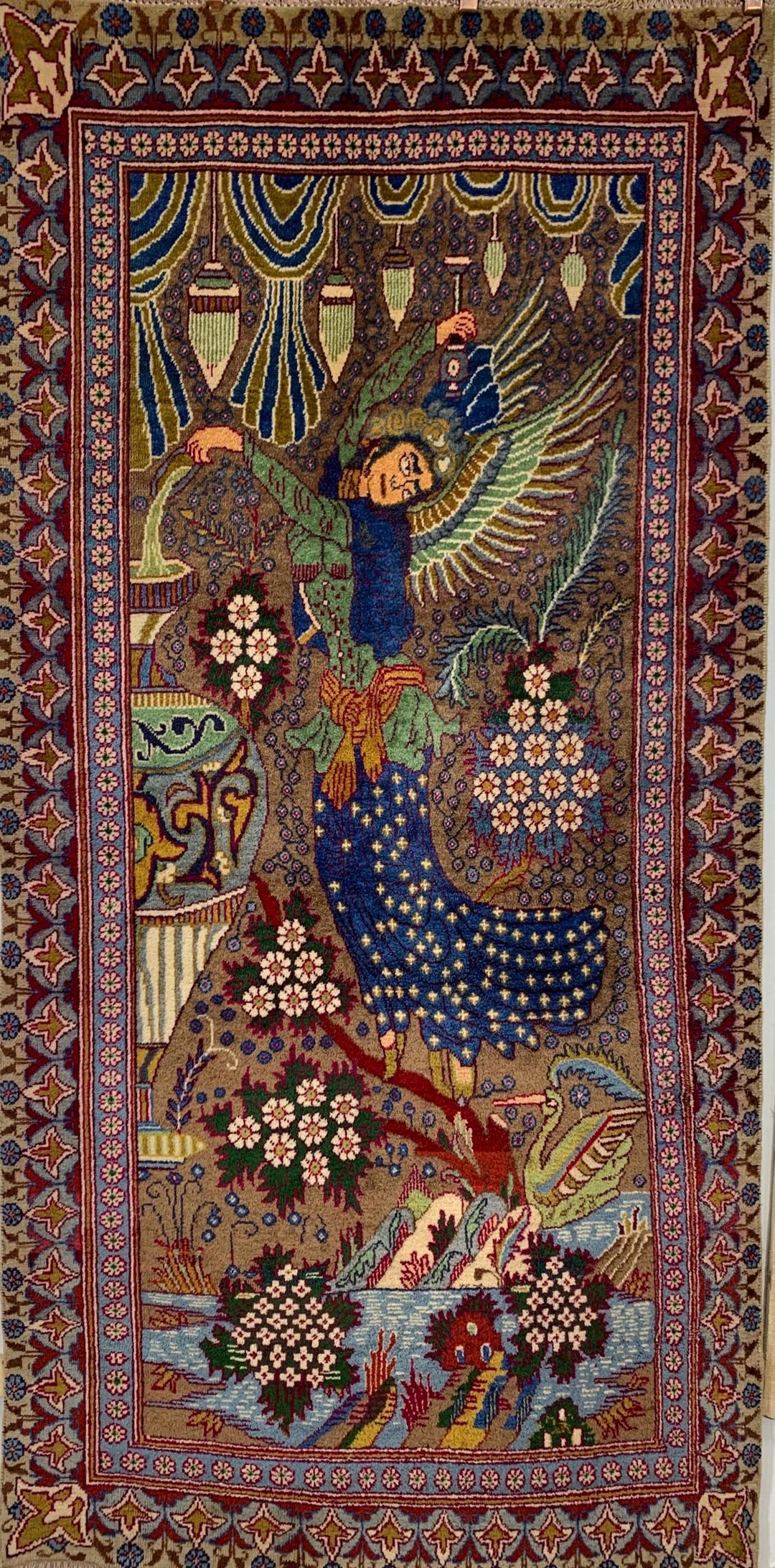 Persion Rug Figures Handmade Wool Persion Pictoria Rug Style Scene Design 195x96 Cm - Etsy