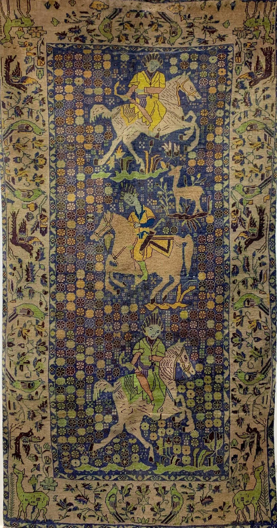 Persion Rug Figures Handmade Wool Persion Shikargarh Pattern Rug Hunting Scene Design 230 X ...