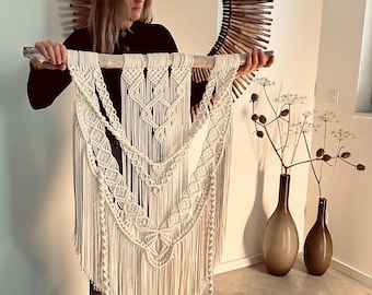 Istruzioni per il macramè in PDF (tedesco) / Grande arazzo da parete / Decorazione da parete boho fai da te / Istruzioni per l'annodamento del macramè / Download digitale / Download immediato