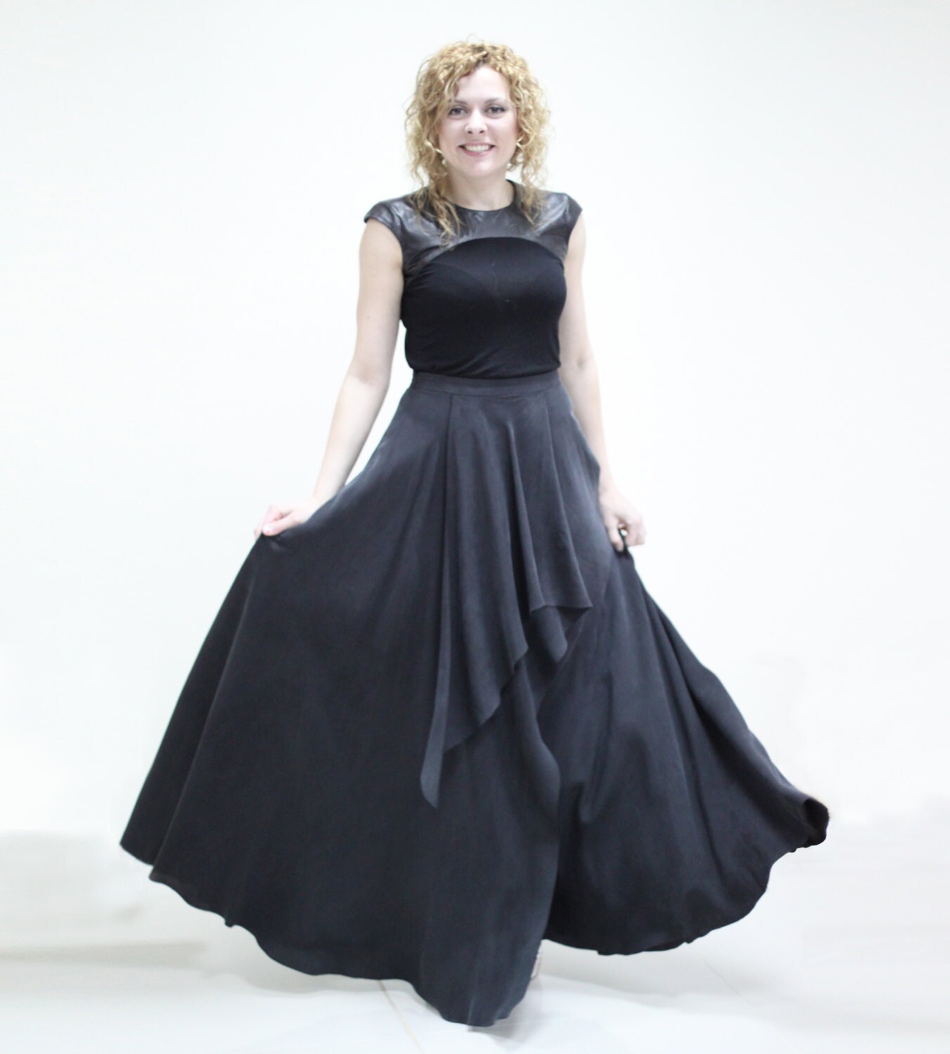 long circle skirt dress