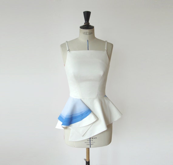 silk peplum top