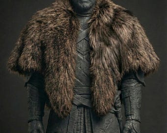 Faux Fur Barbarian Mantle | Viking Norse Costume Cape