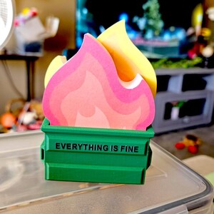 Garbage Can Fire Sticky Notes Desk Decor | Flame Notepads Funny Office Supplies | Cute Memo Pads for Work Desk | 300 Sheets