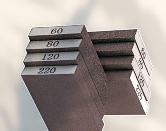8-Pack Sanding Sponge Set – Reusable Sanding Blocks 60 80 120 220 Grit for Wood Metal & Furniture Repair