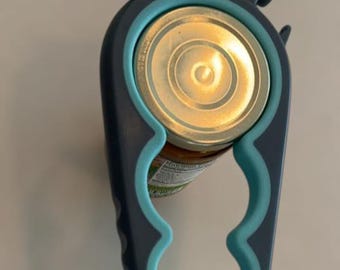 Easy Jar & Bottle Aid – Multi-Lid Tool Helping Weak Hands (Blue Grey)