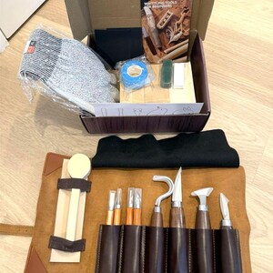 Wood Carving Kit for Beginners Adults Kids – Deluxe Whittling Tools Set with Leather Case | DIY Woodworking Craft Gift for Men Teens bild 3