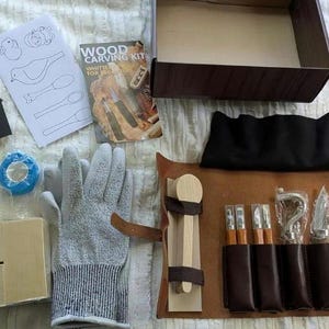 Wood Carving Kit for Beginners Adults Kids – Deluxe Whittling Tools Set with Leather Case | DIY Woodworking Craft Gift for Men Teens bild 1