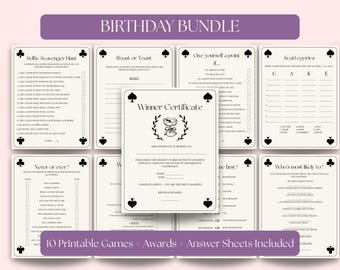Printable Birthday Party Games for Adults Icebreaker, Trivia, Scavenger Hunt, Instant Download