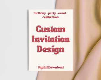 Kundenspezifisches modernes Einladungsdesign, Geburtstag, Party & Event einladen, minimales und elegantes digitales Design