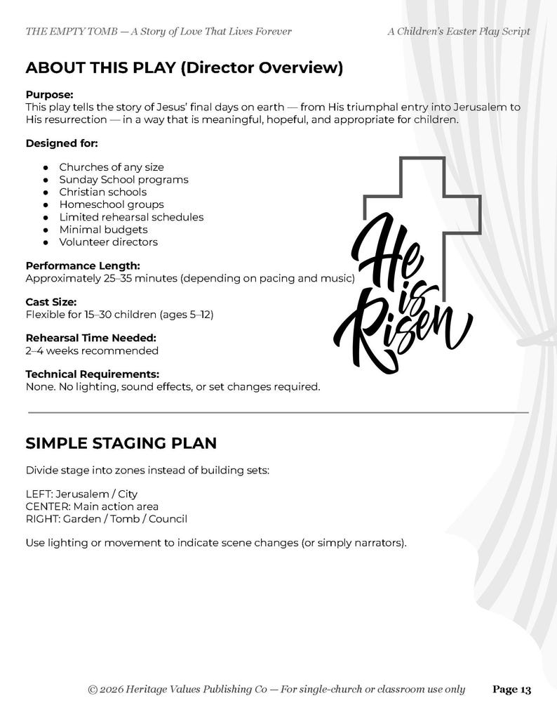 Children's Easter Play Script | Complete Church Production Kit (digital ...