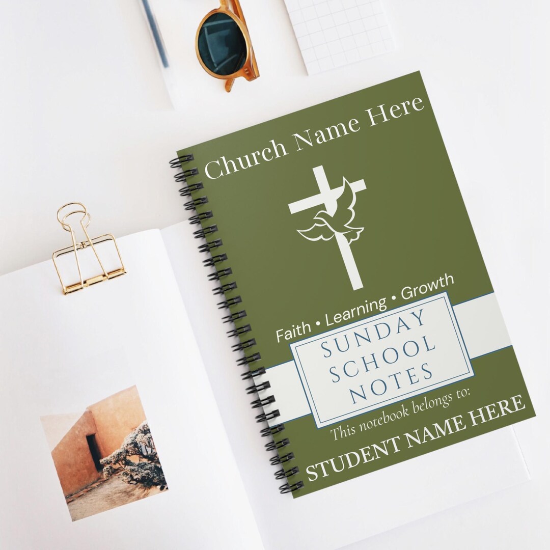 Sunday Service Notebook Personalized Sunday School Notebook – Kids Faith Learning Journal - Etsy