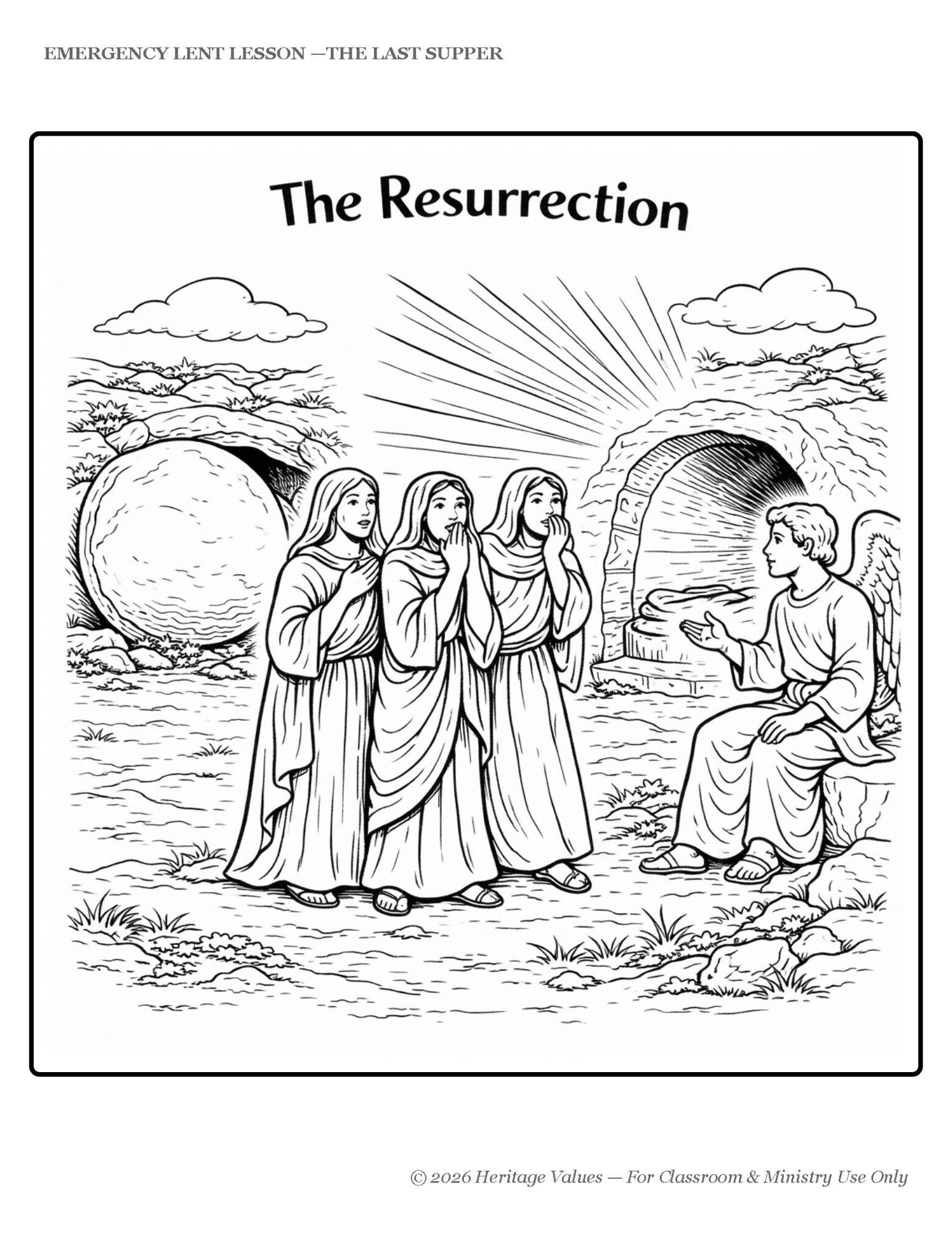 Resurrection of Jesus Easter Lesson | Sunday School Bible Activity ...