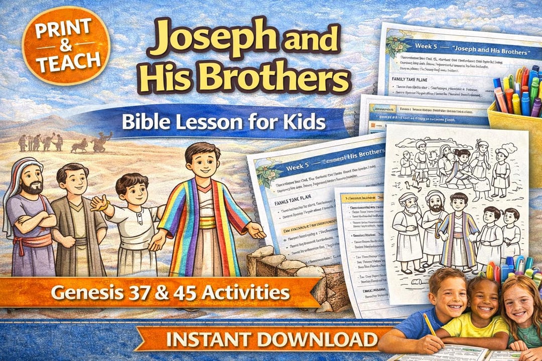 Joseph and His Brothers Bible Lesson – Genesis Activities (digital ...