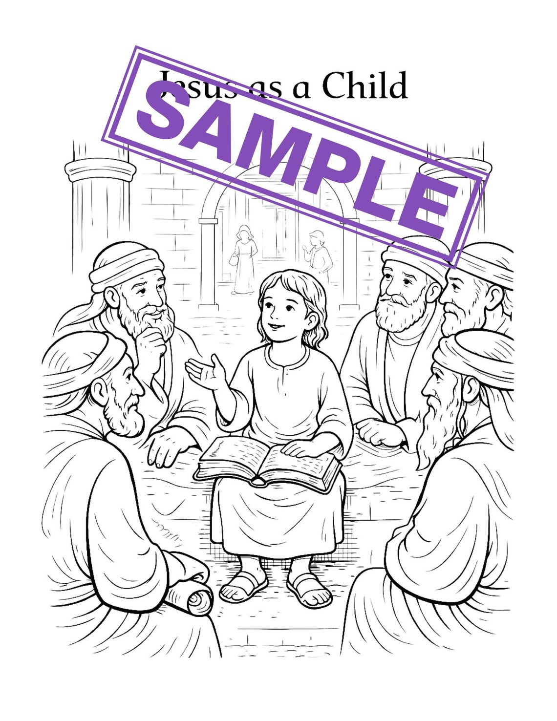 30 Bible Coloring Pages for Kids | Printable Christian Coloring Book ...