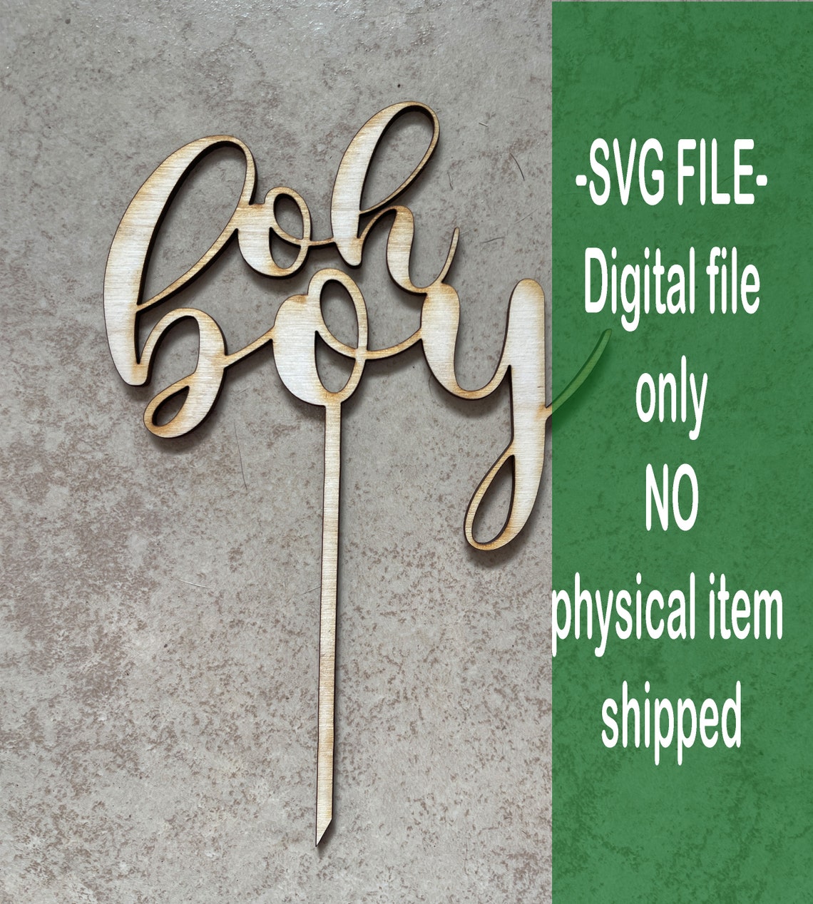 Oh Boy Cake Topper Svg File Cake Topper Baby Shower Etsy