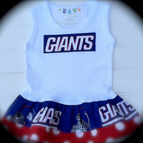 Giants Dress  Available in 0-3 months through Size 6/8