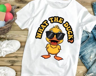 Funny Duck Meme PNG: Cartoon Duck with Sunglasses (Digital Download)