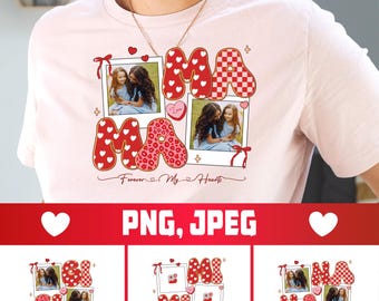 Preppy Valentine Photo PNG Bundle, Mama Mimi Nana Gigi