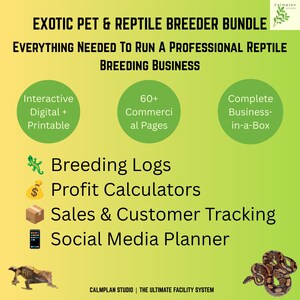 Exotic Pet Breeder Business Bundle | Commercial Reptile Breeding | Complete Guide for Breeders