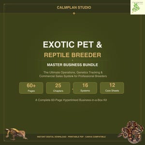 Exotic Pet Breeder Business Bundle | Commercial Reptile Breeding | Complete Guide for Breeders