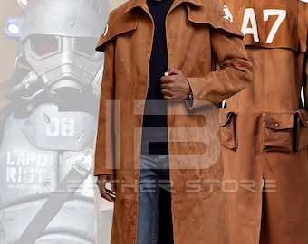 NCR Ranger Suede Leather Trench Coat: Post Apocalyptic Cosplay