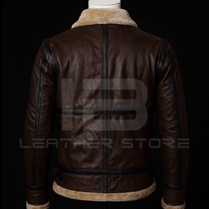 Leon Bomber Jacket, Resident Evil 4 B3 Shearling Coat, Christmas Costume Leather Jacket image 2