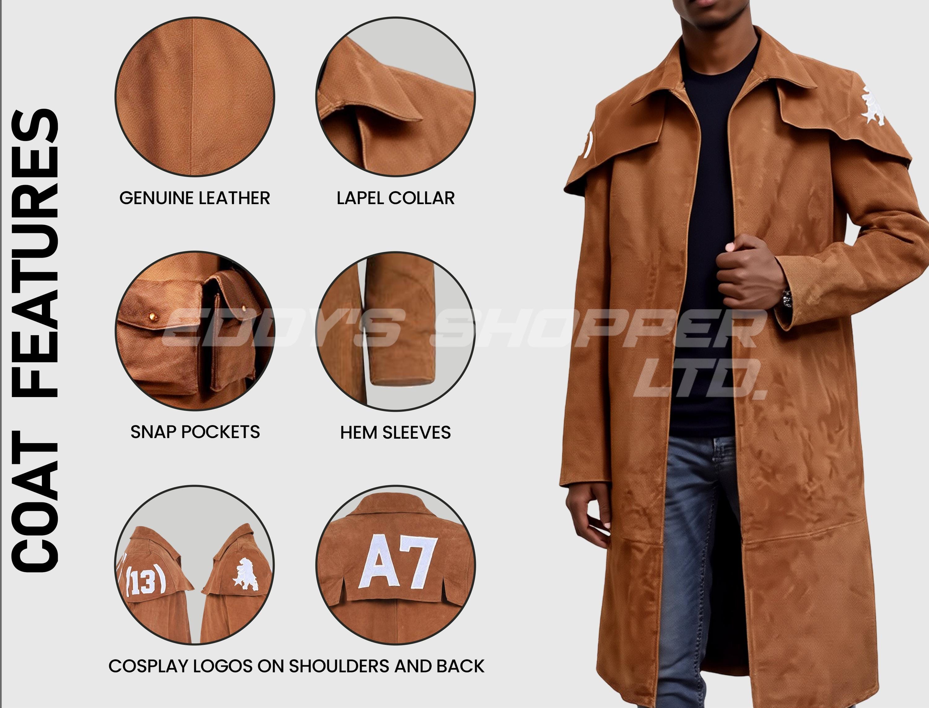 NCR Ranger Suede Leather Trench Coat: Post Apocalyptic Cosplay - Etsy