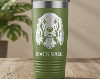 Personalized American Cocker Spaniel Dog - Engraved Stainless Steel Tumbler, Custom Dog Gift, Pet Lover Travel Mug