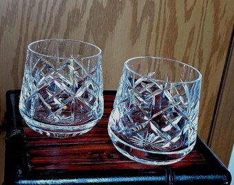 Vintage Waterford Crystal Donegal Roly Poly Glasses - Set of 2