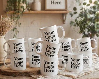 Taza con logotipo personalizado a granel. Su logotipo aquí. Tazas de café de marca. Regalo corporativo. Taza con logotipo comercial. Tazas promocionales. Tazas personalizadas para empresa.