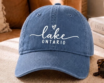 Lake Ontario Forever Hat, Not Lake America Cap, Minimalist Great Lakes Protest Gift