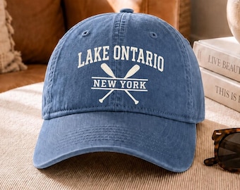 Lake Ontario Forever Hat, Not Lake America Washed Cap, New York Great Lakes Protest Gift