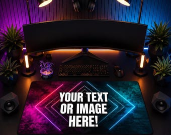 Custom Printed Large Mouse Mat, Custom Gaming Mouse Mat, Personalized Desk Mat For Gamers, Personalized Mouse Mat, Gaming Gifts For Gamers